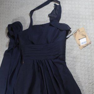 NWT Light in the Box Size 4 Navy Blue Chiffon Formal Dress